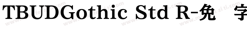 TBUDGothic Std R字体转换